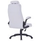 vidaXL Silla giratoria ajustable de cuero artificial  