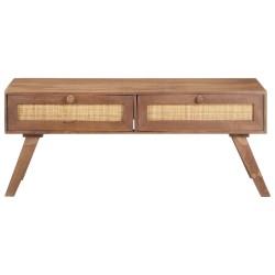 vidaXL Mesa de centro de madera maciza de mango 100x60x40 cm