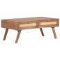 vidaXL Mesa de centro de madera maciza de mango 100x60x40 cm