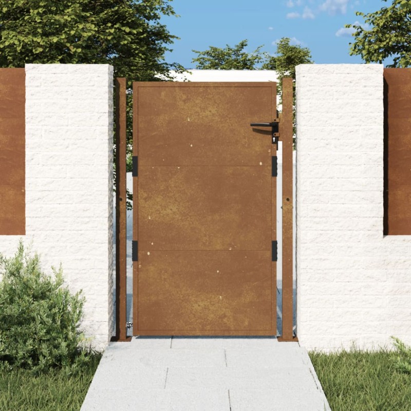 vidaXL Puerta de jardín acero corten 105x155 cm vidaXL Puerta de jardín acero corten 105x155 cm
