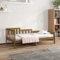 vidaXL Sofá cama de madera maciza de pino marrón miel 90x190 cm vidaXL Sofá cama de madera maciza de pino marrón miel 90x190 cm