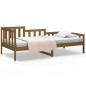 vidaXL Sofá cama de madera maciza de pino marrón miel 90x190 cm vidaXL Sofá cama de madera maciza de pino marrón miel 90x190 cm