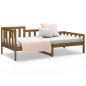 vidaXL Sofá cama de madera maciza de pino marrón miel 90x190 cm vidaXL Sofá cama de madera maciza de pino marrón miel 90x190 cm