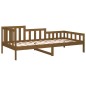 vidaXL Sofá cama de madera maciza de pino marrón miel 90x190 cm vidaXL Sofá cama de madera maciza de pino marrón miel 90x190 cm