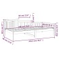 vidaXL Sofá cama de madera maciza de pino marrón miel 90x190 cm vidaXL Sofá cama de madera maciza de pino marrón miel 90x190 cm