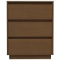 vidaXL Aparador de madera maciza de pino marrón miel 60x34x75 cm vidaXL Aparador de madera maciza de pino marrón miel 60x34x75 cm