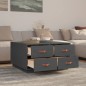 vidaXL Mesa de centro de madera maciza de pino gris 80x80x45 cm vidaXL Mesa de centro de madera maciza de pino gris 80x80x45 cm