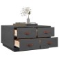 vidaXL Mesa de centro de madera maciza de pino gris 80x80x45 cm vidaXL Mesa de centro de madera maciza de pino gris 80x80x45 cm