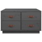 vidaXL Mesa de centro de madera maciza de pino gris 80x80x45 cm vidaXL Mesa de centro de madera maciza de pino gris 80x80x45 cm
