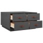vidaXL Mesa de centro de madera maciza de pino gris 80x80x45 cm vidaXL Mesa de centro de madera maciza de pino gris 80x80x45 cm