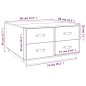 vidaXL Mesa de centro de madera maciza de pino gris 80x80x45 cm vidaXL Mesa de centro de madera maciza de pino gris 80x80x45 cm