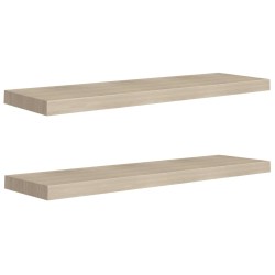vidaXL Estantes flotantes de pared 2 uds MDF roble 90x23,5x3,8 cm