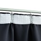 vidaXL Cortinas opacas con ganchos 2 piezas gris antracita 140x225 cm vidaXL Cortinas opacas con ganchos 2 piezas gris antracita 140x225 cm
