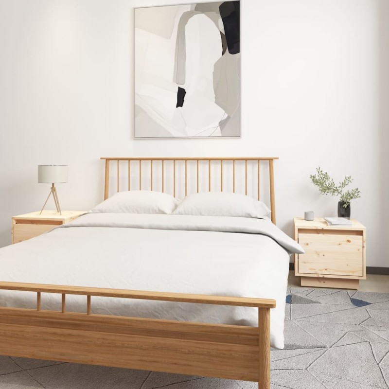 vidaXL Mesitas de noche 2 uds madera maciza de pino 35x34x32 cm vidaXL Mesitas de noche 2 uds madera maciza de pino 35x34x32 cm