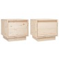 vidaXL Mesitas de noche 2 uds madera maciza de pino 35x34x32 cm vidaXL Mesitas de noche 2 uds madera maciza de pino 35x34x32 cm