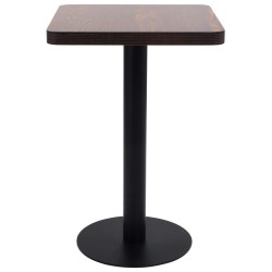vidaXL Mesa de bistró MDF marrón oscuro 50x50 cm 