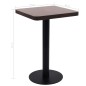 vidaXL Mesa de bistró MDF marrón oscuro 50x50 cm vidaXL Mesa de bistró MDF marrón oscuro 50x50 cm