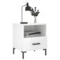 vidaXL Mesita noche 2 uds madera ingeniería blanco brillo 40x35x47,5cm vidaXL Mesita noche 2 uds madera ingeniería blanco brillo 40x35x47,5cm