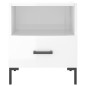 vidaXL Mesita noche 2 uds madera ingeniería blanco brillo 40x35x47,5cm vidaXL Mesita noche 2 uds madera ingeniería blanco brillo 40x35x47,5cm