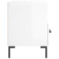 vidaXL Mesita noche 2 uds madera ingeniería blanco brillo 40x35x47,5cm vidaXL Mesita noche 2 uds madera ingeniería blanco brillo 40x35x47,5cm