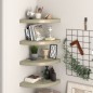 vidaXL Estantes flotantes de esquina 4 uds MDF roble 35x35x3,8 cm vidaXL Estantes flotantes de esquina 4 uds MDF roble 35x35x3,8 cm