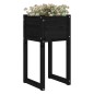 vidaXL Jardinera madera maciza de pino negro 40x40x81 cm vidaXL Jardinera madera maciza de pino negro 40x40x81 cm