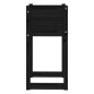 vidaXL Jardinera madera maciza de pino negro 40x40x81 cm vidaXL Jardinera madera maciza de pino negro 40x40x81 cm