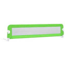 vidaXL Barandilla de seguridad cama de niño poliéster verde 180x42 cm