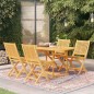 vidaXL Conjunto de comedor de jardín 5 piezas madera maciza de teca vidaXL Conjunto de comedor de jardín 5 piezas madera maciza de teca