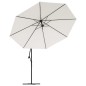 vidaXL Sombrilla voladiza 3,5 m blanco arena vidaXL Sombrilla voladiza 3,5 m blanco arena