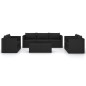 vidaXL Set de muebles de jardín 9 pzas cojines ratán sintético negro vidaXL Set de muebles de jardín 9 pzas cojines ratán sintético negro
