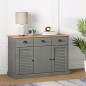 vidaXL Aparador con cajones VIGO madera maciza pino gris 113x40x75 cm vidaXL Aparador con cajones VIGO madera maciza pino gris 113x40x75 cm