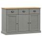 vidaXL Aparador con cajones VIGO madera maciza pino gris 113x40x75 cm vidaXL Aparador con cajones VIGO madera maciza pino gris 113x40x75 cm