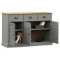vidaXL Aparador con cajones VIGO madera maciza pino gris 113x40x75 cm vidaXL Aparador con cajones VIGO madera maciza pino gris 113x40x75 cm