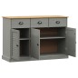 vidaXL Aparador con cajones VIGO madera maciza pino gris 113x40x75 cm vidaXL Aparador con cajones VIGO madera maciza pino gris 113x40x75 cm