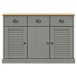 vidaXL Aparador con cajones VIGO madera maciza pino gris 113x40x75 cm vidaXL Aparador con cajones VIGO madera maciza pino gris 113x40x75 cm