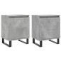 vidaXL Mesitas de noche 2 uds madera gris hormigón 40x30x50 cm vidaXL Mesitas de noche 2 uds madera gris hormigón 40x30x50 cm