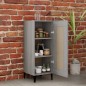 vidaXL Aparador madera de ingeniería gris Sonoma 34,5x34x90 cm