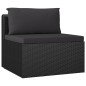 vidaXL Set de muebles de jardín 9 pzas cojines ratán sintético negro vidaXL Set de muebles de jardín 9 pzas cojines ratán sintético negro