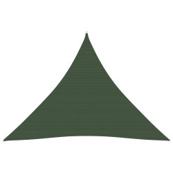 vidaXL Toldo de vela verde oscuro HDPE 160 g/m² 3,6x3,6x3,6 m
