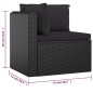 vidaXL Set de muebles de jardín 9 pzas cojines ratán sintético negro vidaXL Set de muebles de jardín 9 pzas cojines ratán sintético negro