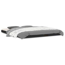 vidaXL Estructura de cama de madera maciza de pino negro 160x200 cm