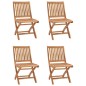 vidaXL Conjunto de comedor de jardín 5 piezas madera maciza de teca vidaXL Conjunto de comedor de jardín 5 piezas madera maciza de teca