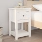 vidaXL Mesitas de noche 2 uds madera maciza pino blanco 40x35x61,5 cm vidaXL Mesitas de noche 2 uds madera maciza pino blanco 40x35x61,5 cm