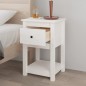vidaXL Mesitas de noche 2 uds madera maciza pino blanco 40x35x61,5 cm vidaXL Mesitas de noche 2 uds madera maciza pino blanco 40x35x61,5 cm