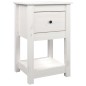 vidaXL Mesitas de noche 2 uds madera maciza pino blanco 40x35x61,5 cm vidaXL Mesitas de noche 2 uds madera maciza pino blanco 40x35x61,5 cm