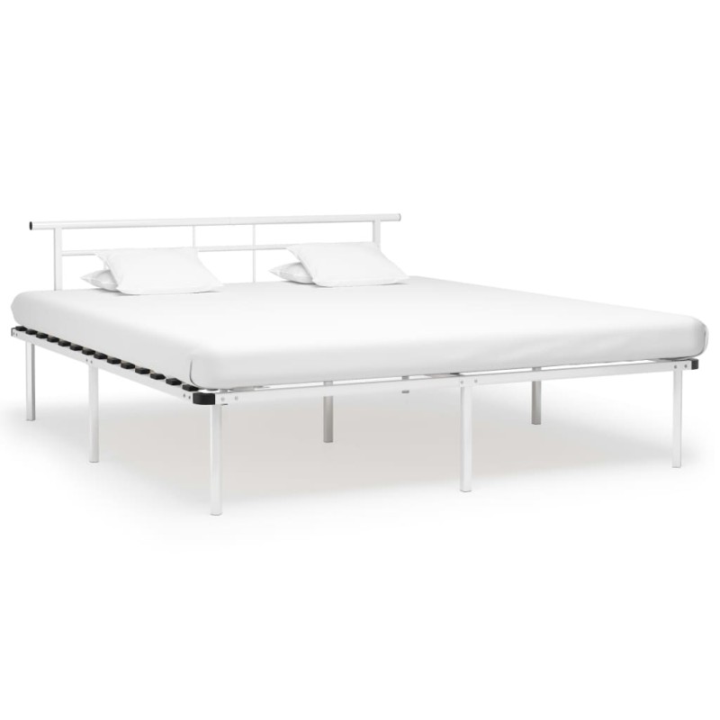 vidaXL Estructura de cama de metal blanco 200x200 cm vidaXL Estructura de cama de metal blanco 200x200 cm