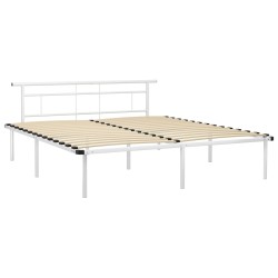 vidaXL Estructura de cama de metal blanco 200x200 cm