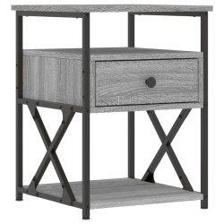 vidaXL Mesita de noche madera de ingeniería gris Sonoma 40x42x55 cm
