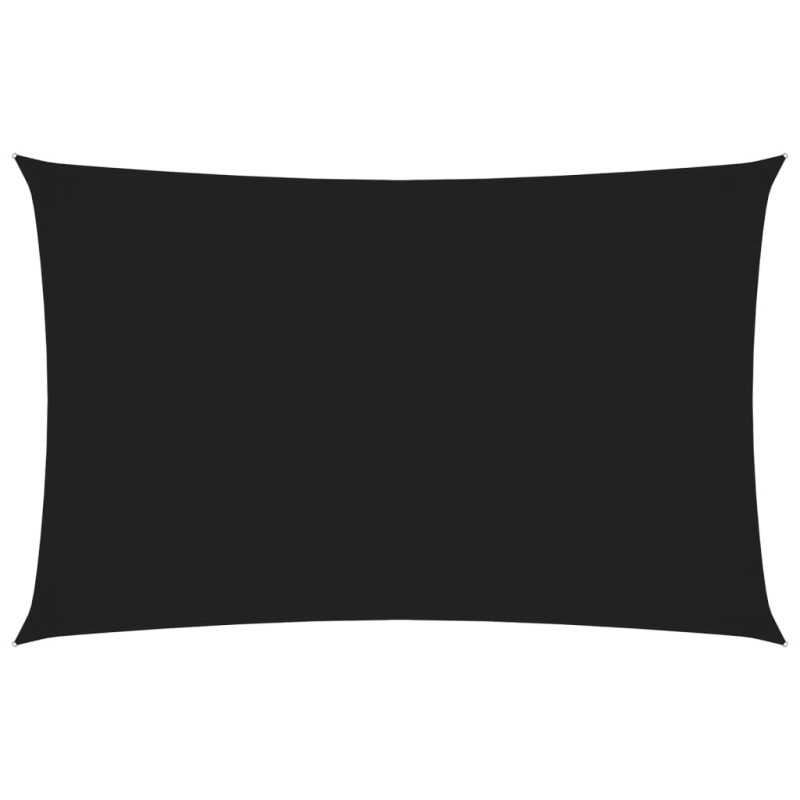 vidaXL Toldo de vela rectangular tela Oxford negro 2x5 m vidaXL Toldo de vela rectangular tela Oxford negro 2x5 m